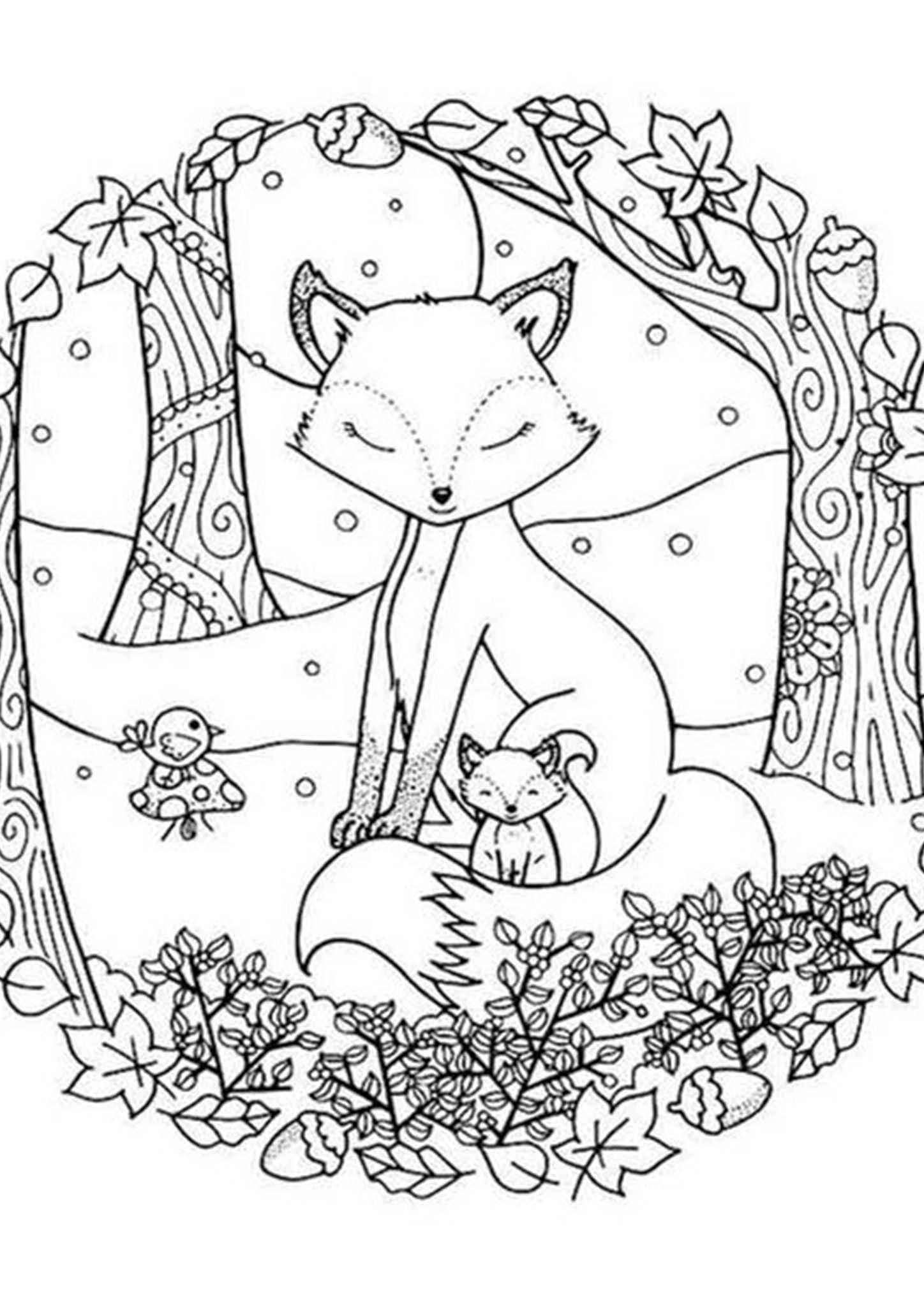 180+ Fox Coloring Pages 13