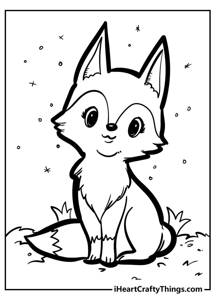 180+ Fox Coloring Pages 136