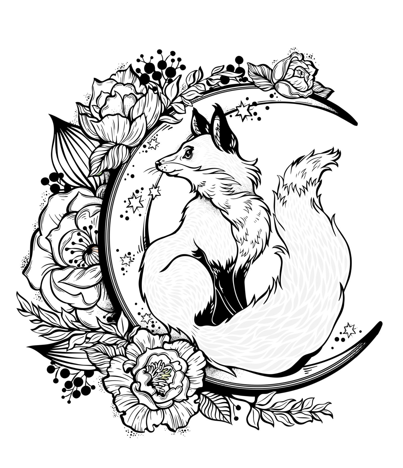 180+ Fox Coloring Pages 154