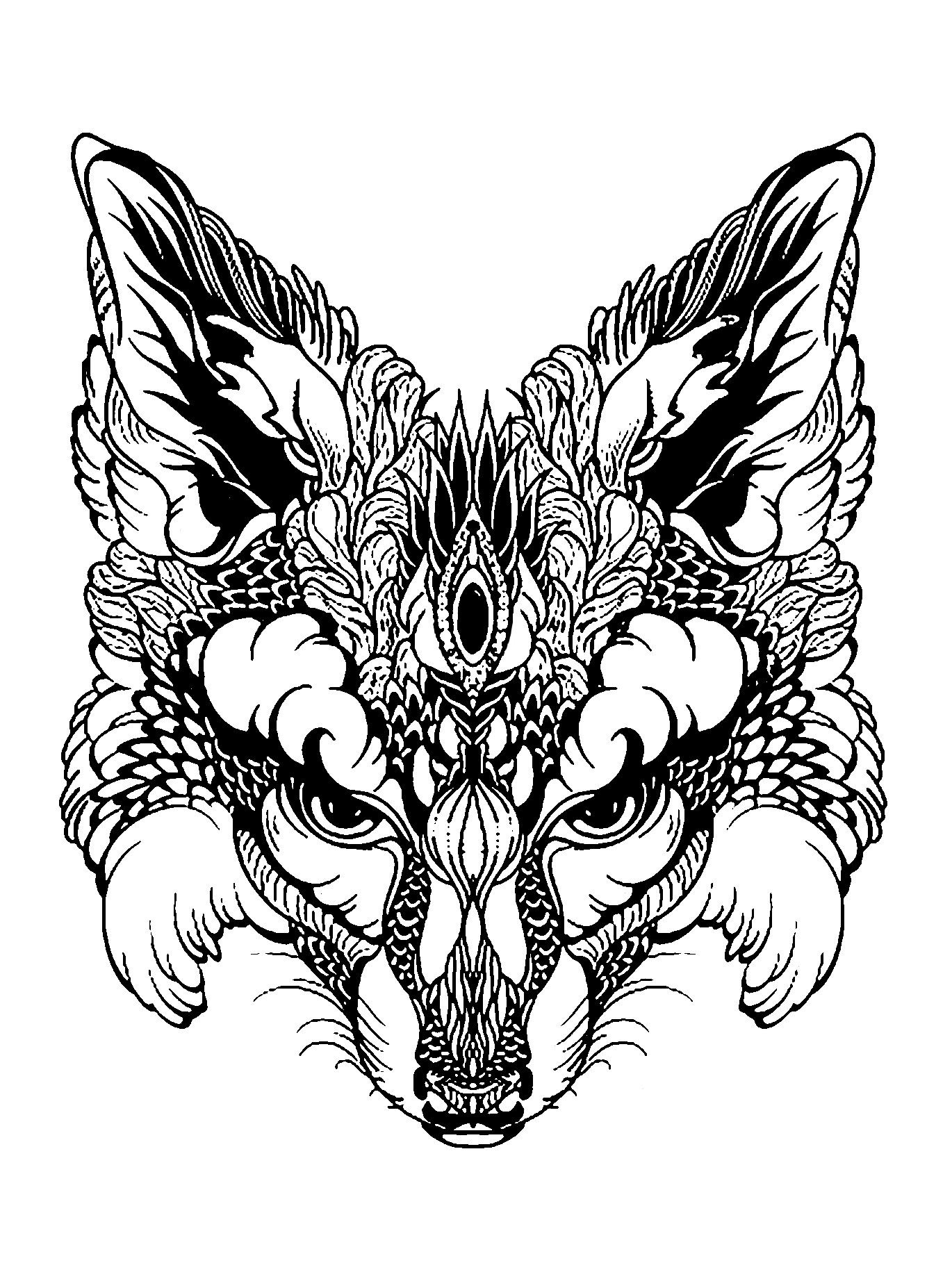 180+ Fox Coloring Pages 19