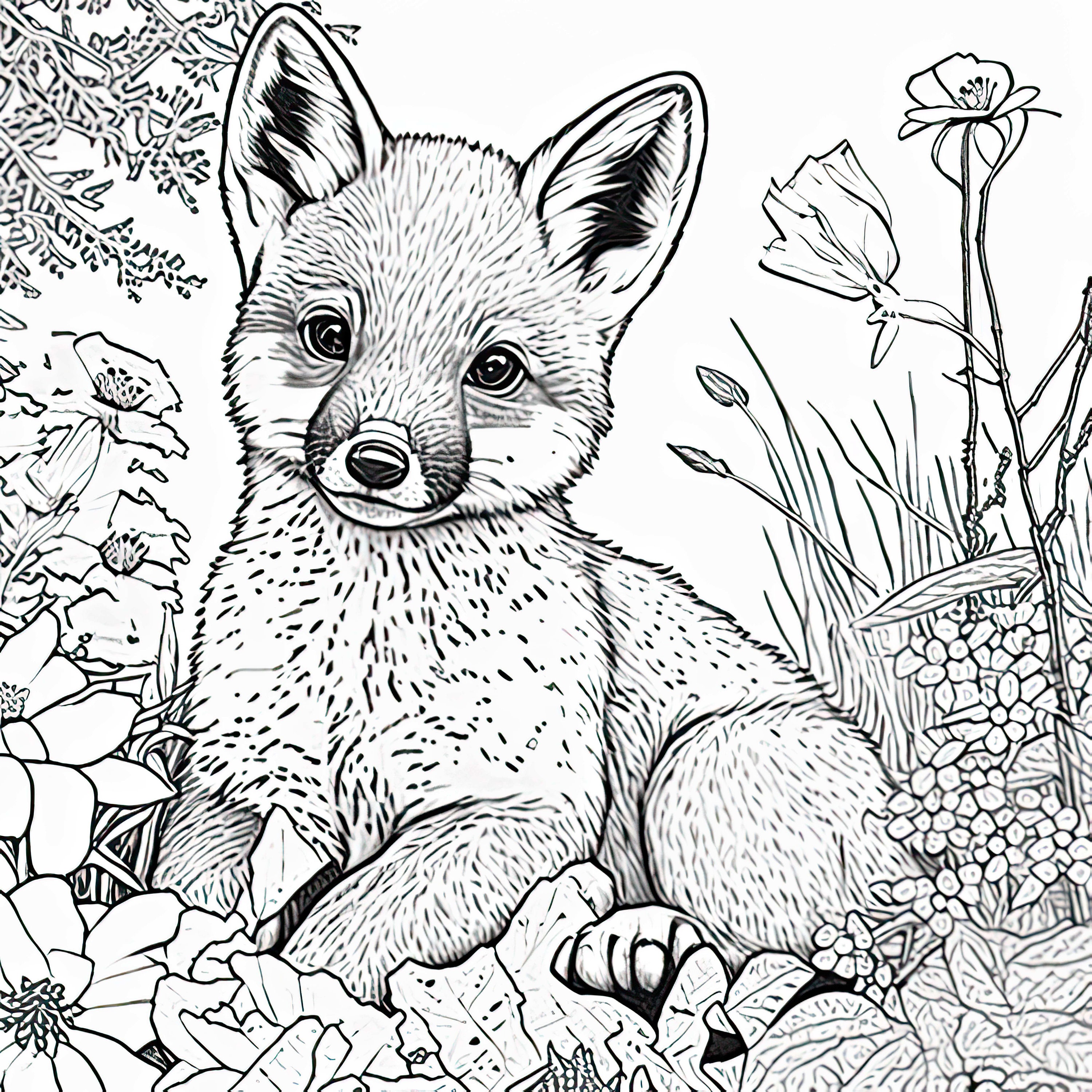 180+ Fox Coloring Pages 2