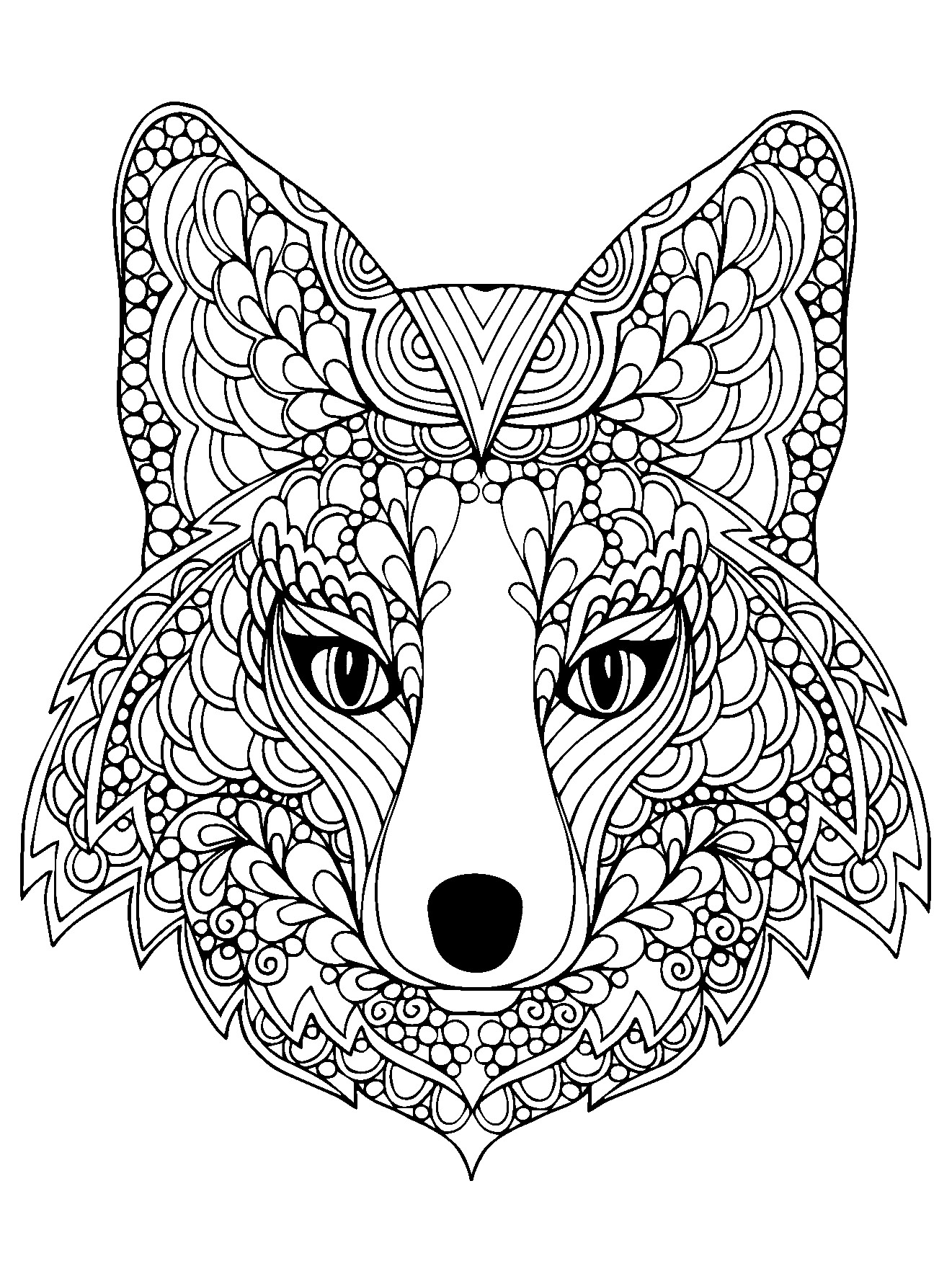 180+ Fox Coloring Pages 21