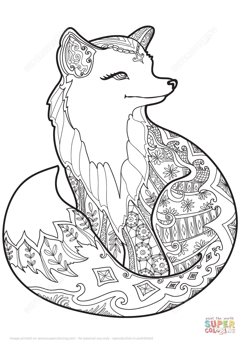 180+ Fox Coloring Pages 29