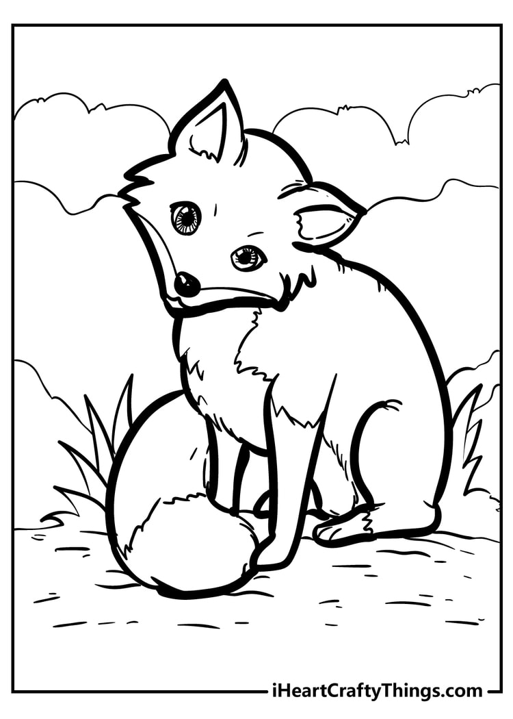 180+ Fox Coloring Pages 39