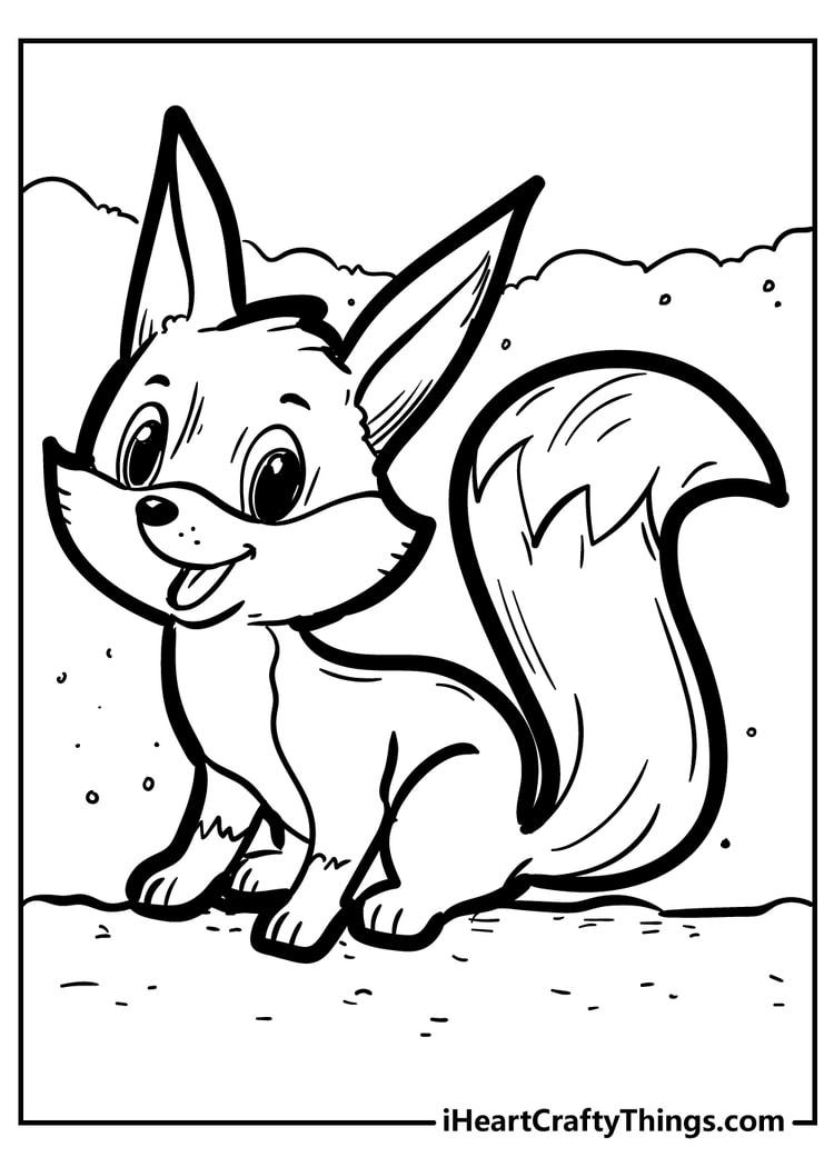 180+ Fox Coloring Pages 40