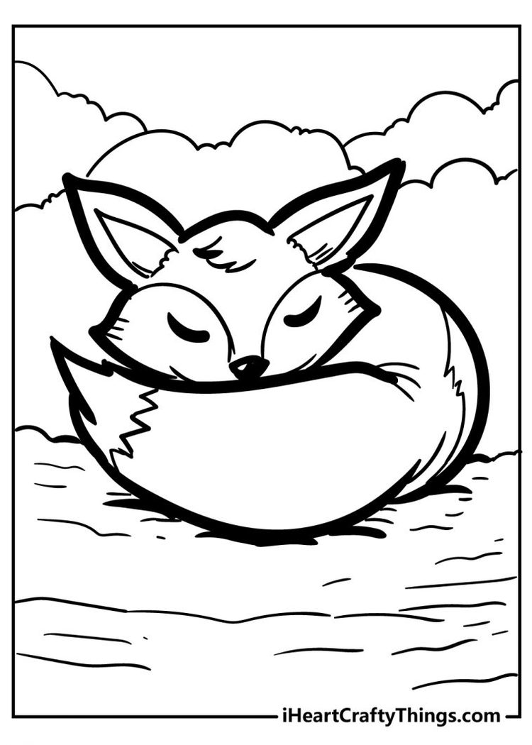 180+ Fox Coloring Pages 42