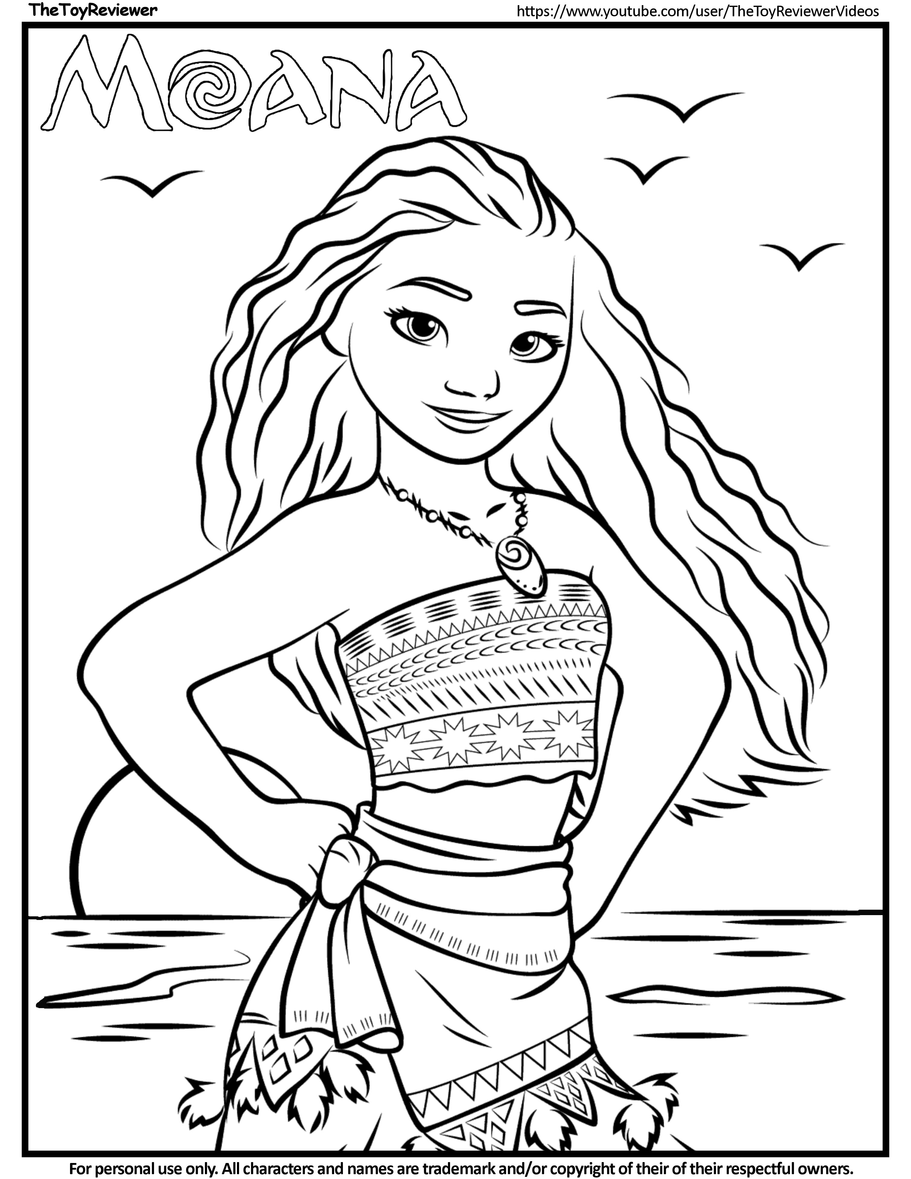 199+ Moana Coloring Pages 1