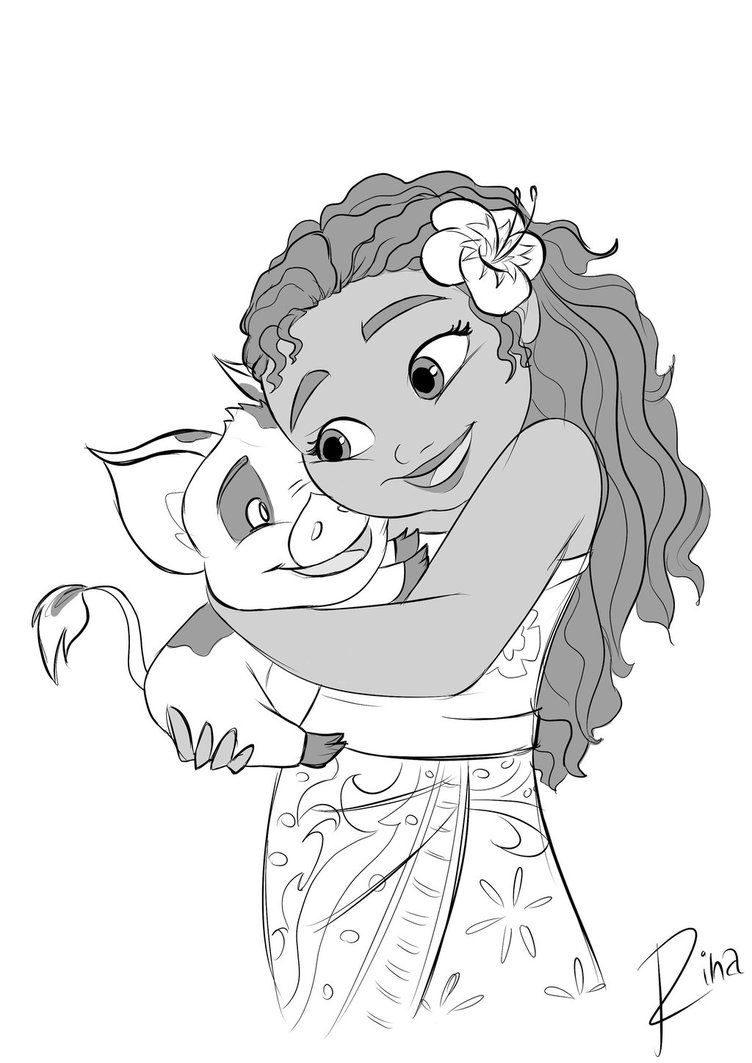 199+ Moana Coloring Pages 11