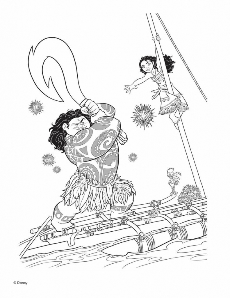 199+ Moana Coloring Pages 128