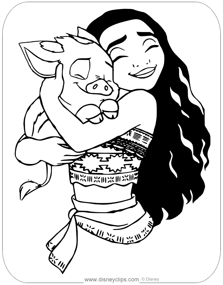 199+ Moana Coloring Pages 129