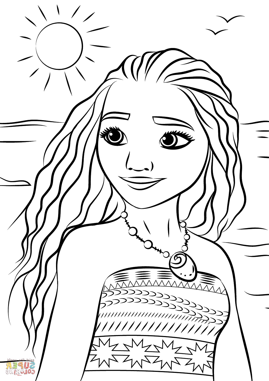 199+ Moana Coloring Pages 132