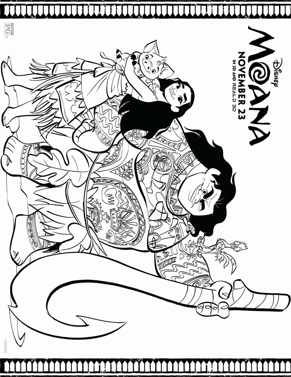 199+ Moana Coloring Pages 138