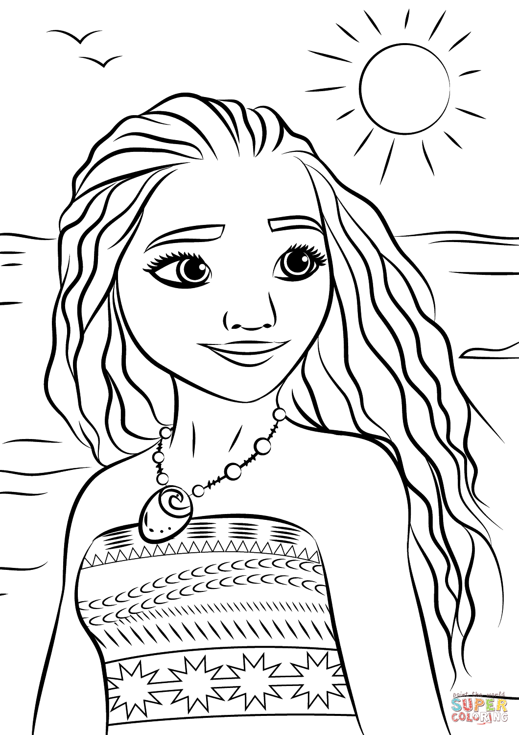 199+ Moana Coloring Pages 14