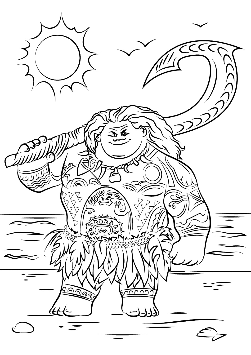 199+ Moana Coloring Pages 140