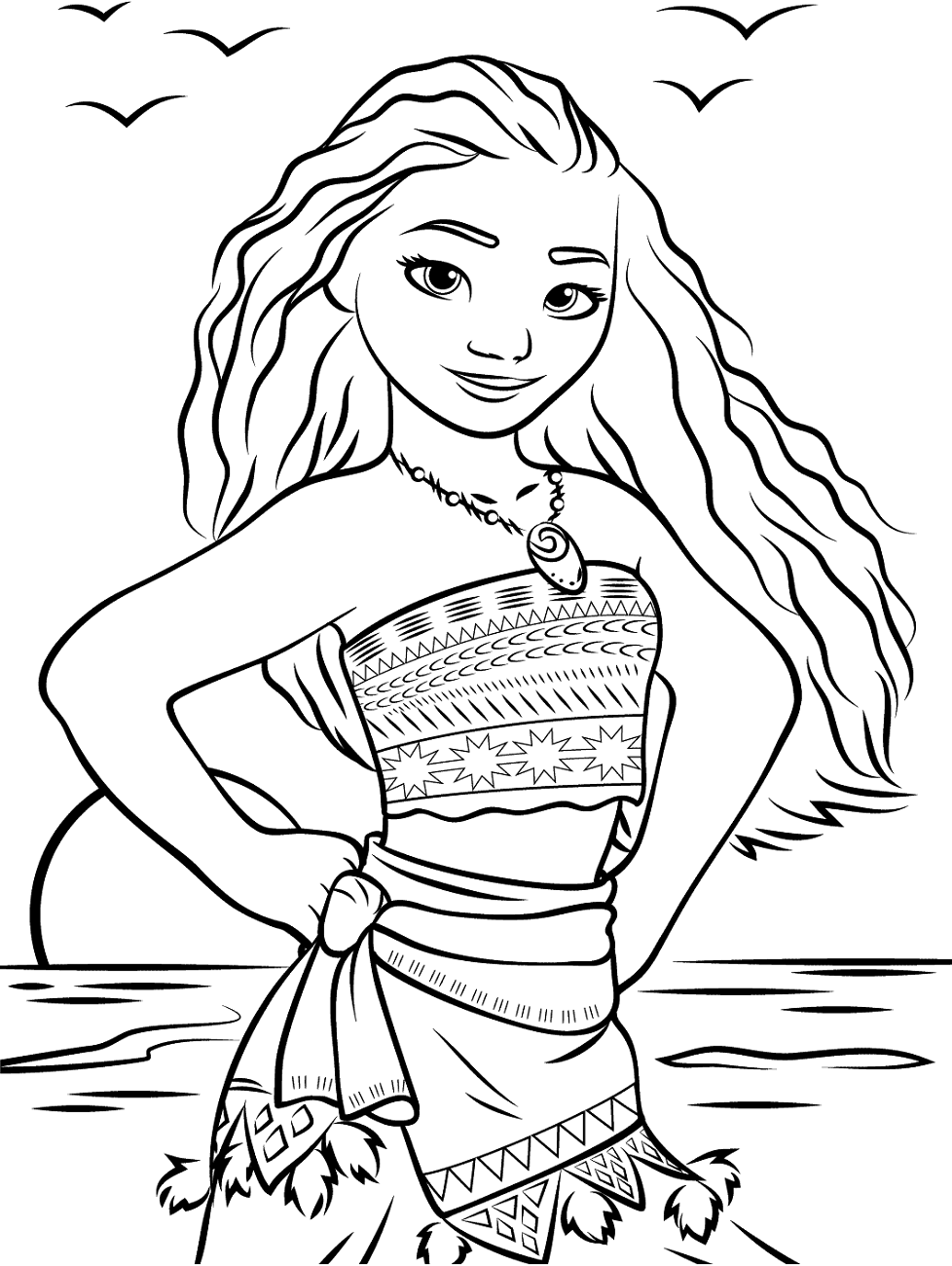 199+ Moana Coloring Pages 143