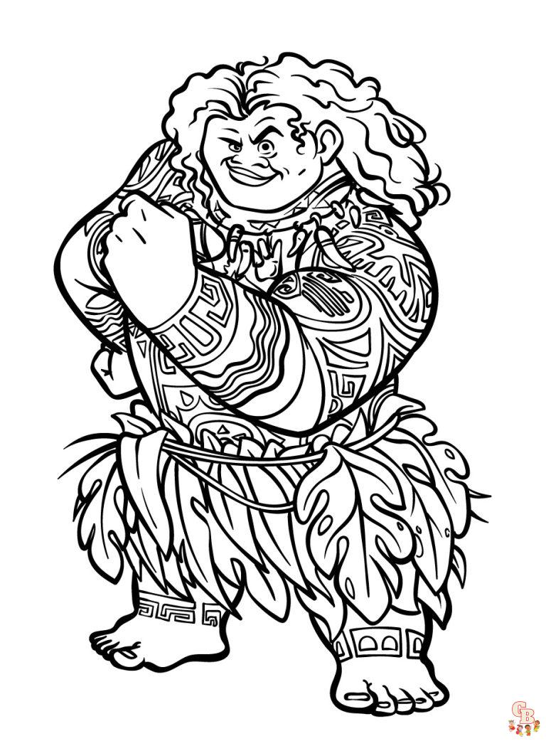 199+ Moana Coloring Pages 148