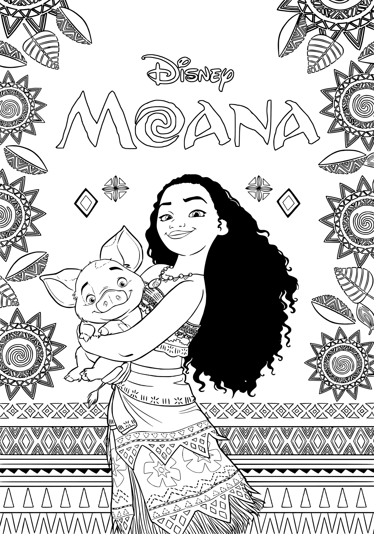 199+ Moana Coloring Pages 16