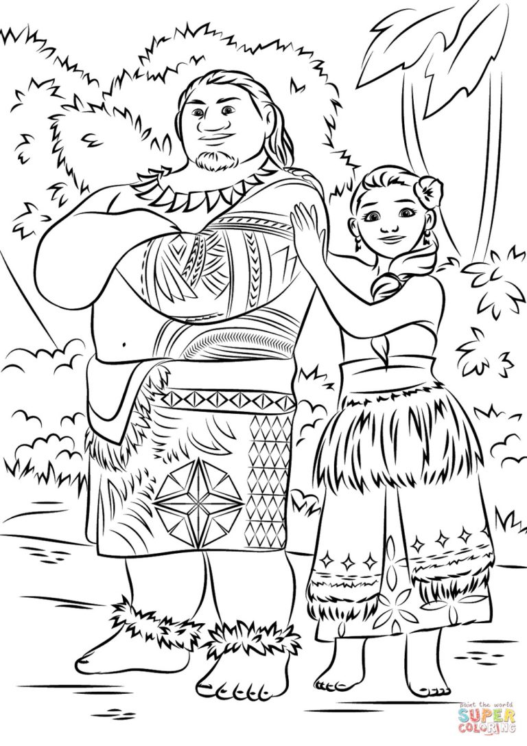 199+ Moana Coloring Pages 161