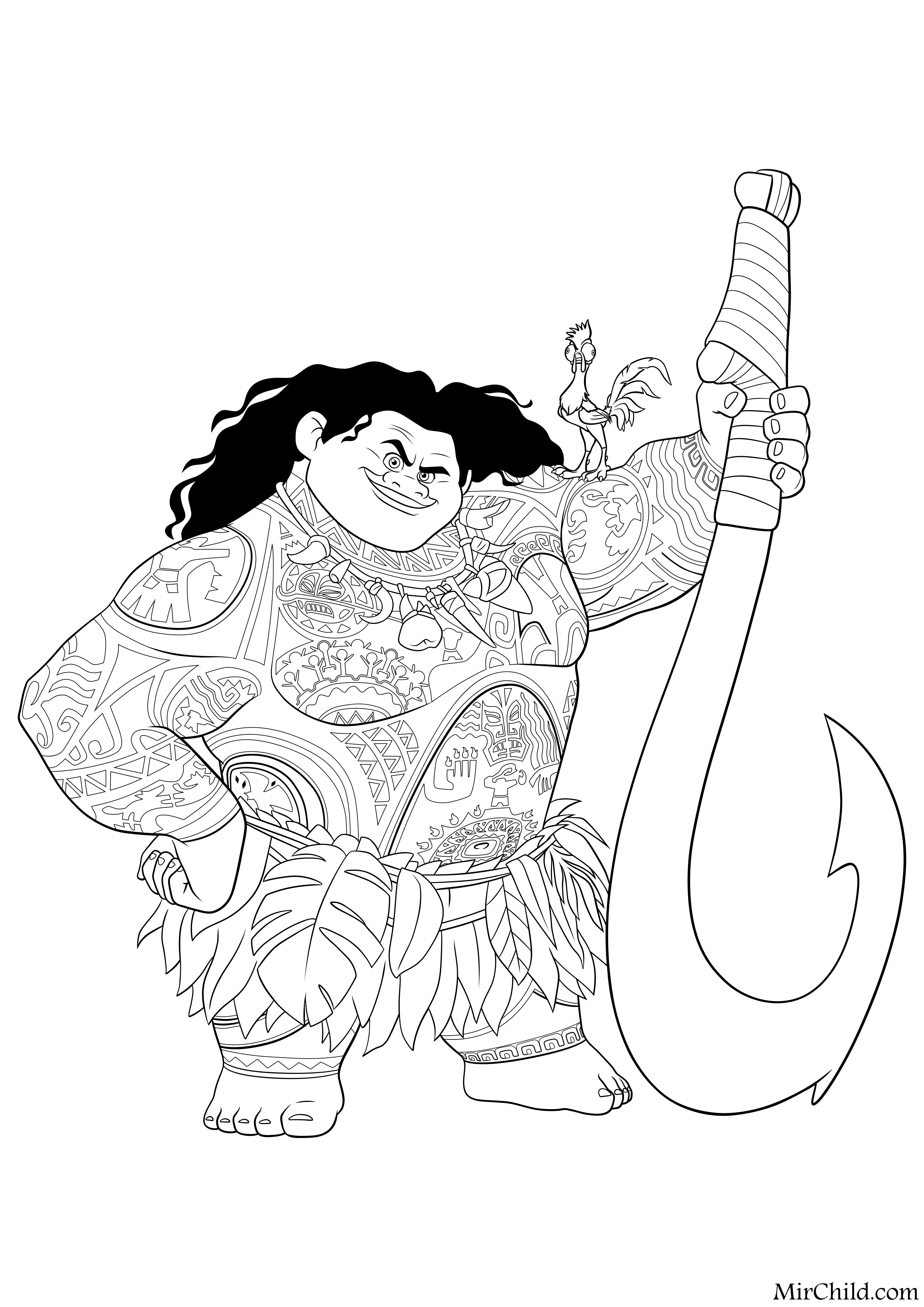 199+ Moana Coloring Pages 162