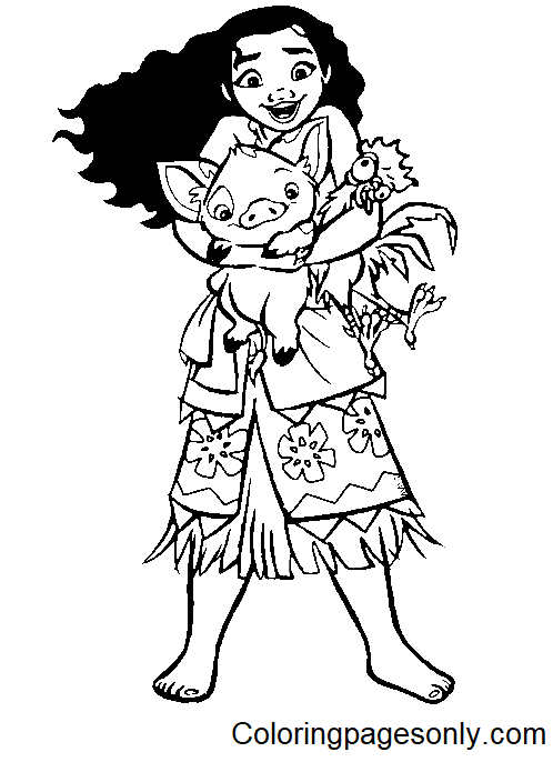 199+ Moana Coloring Pages 173