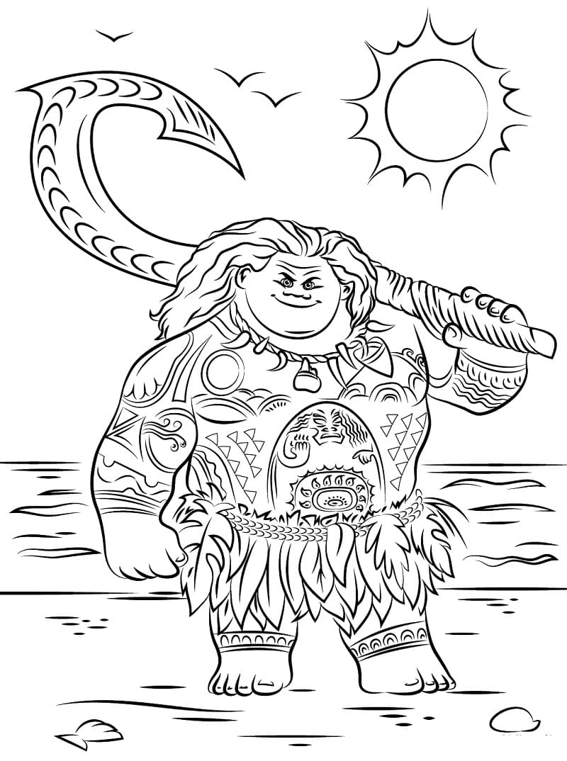 199+ Moana Coloring Pages 175