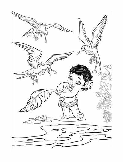 199+ Moana Coloring Pages 182