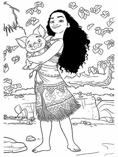 199+ Moana Coloring Pages 188