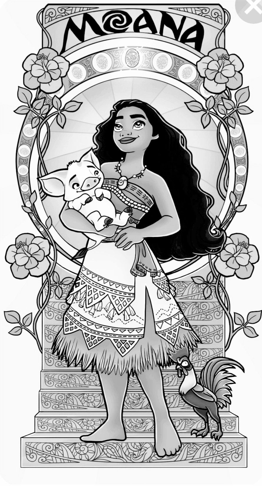 199+ Moana Coloring Pages 190