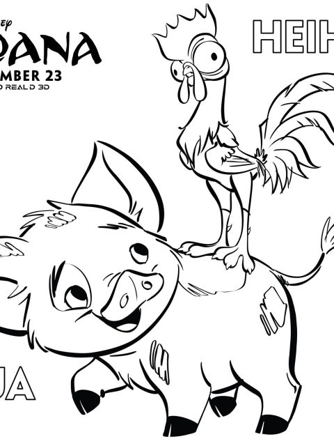 199+ Moana Coloring Pages 192