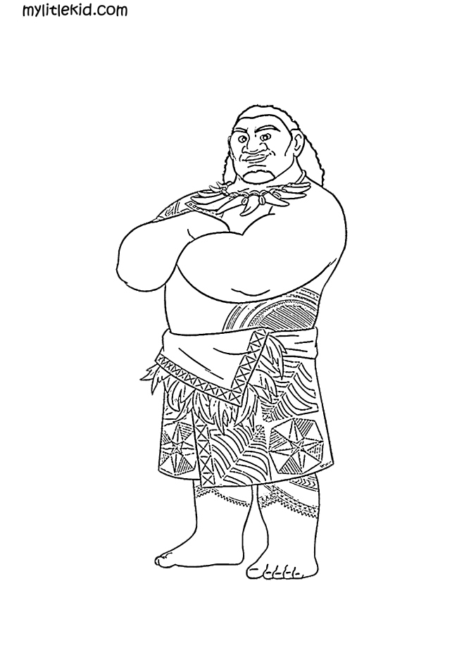 199+ Moana Coloring Pages 194