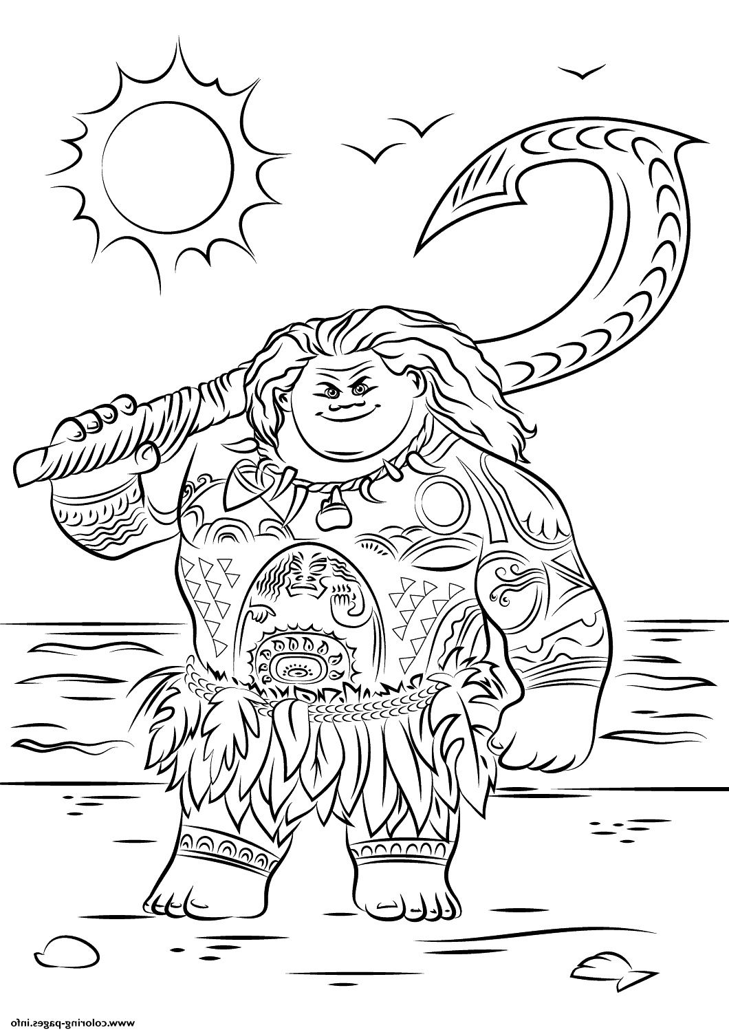 199+ Moana Coloring Pages 196