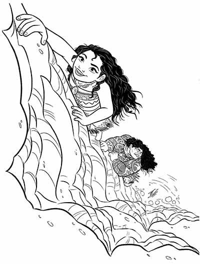 199+ Moana Coloring Pages 197