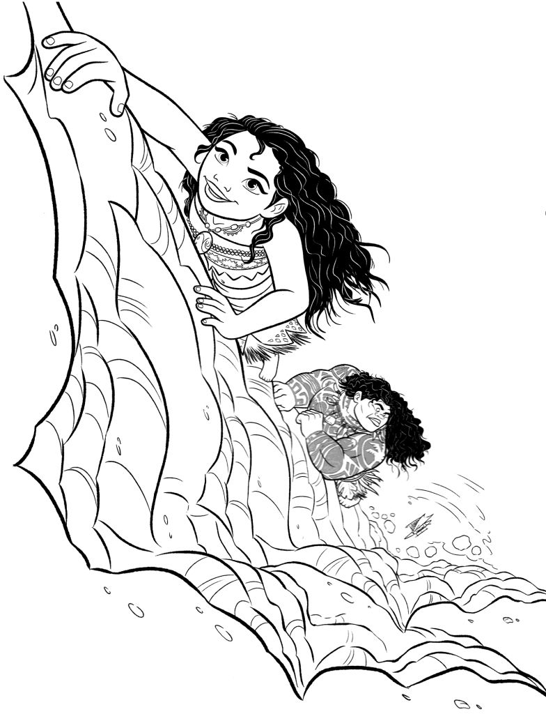 199+ Moana Coloring Pages 198