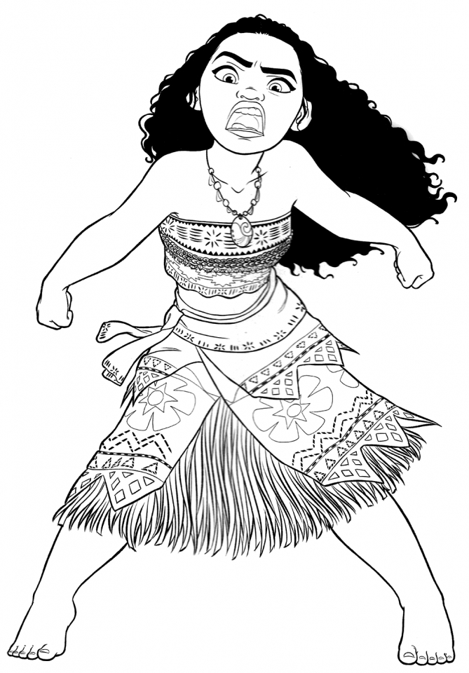 199+ Moana Coloring Pages 20