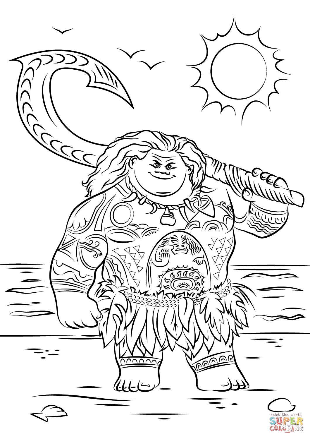 199+ Moana Coloring Pages 35