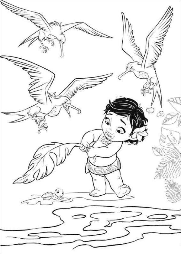 199+ Moana Coloring Pages 38