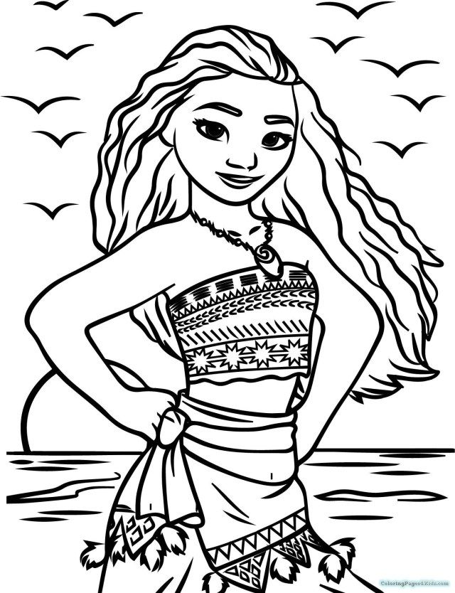 199+ Moana Coloring Pages 4