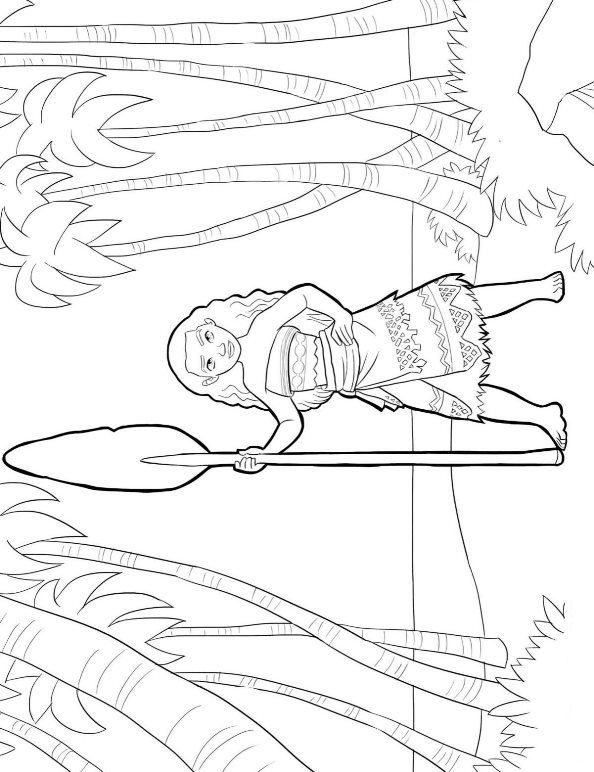 199+ Moana Coloring Pages 40