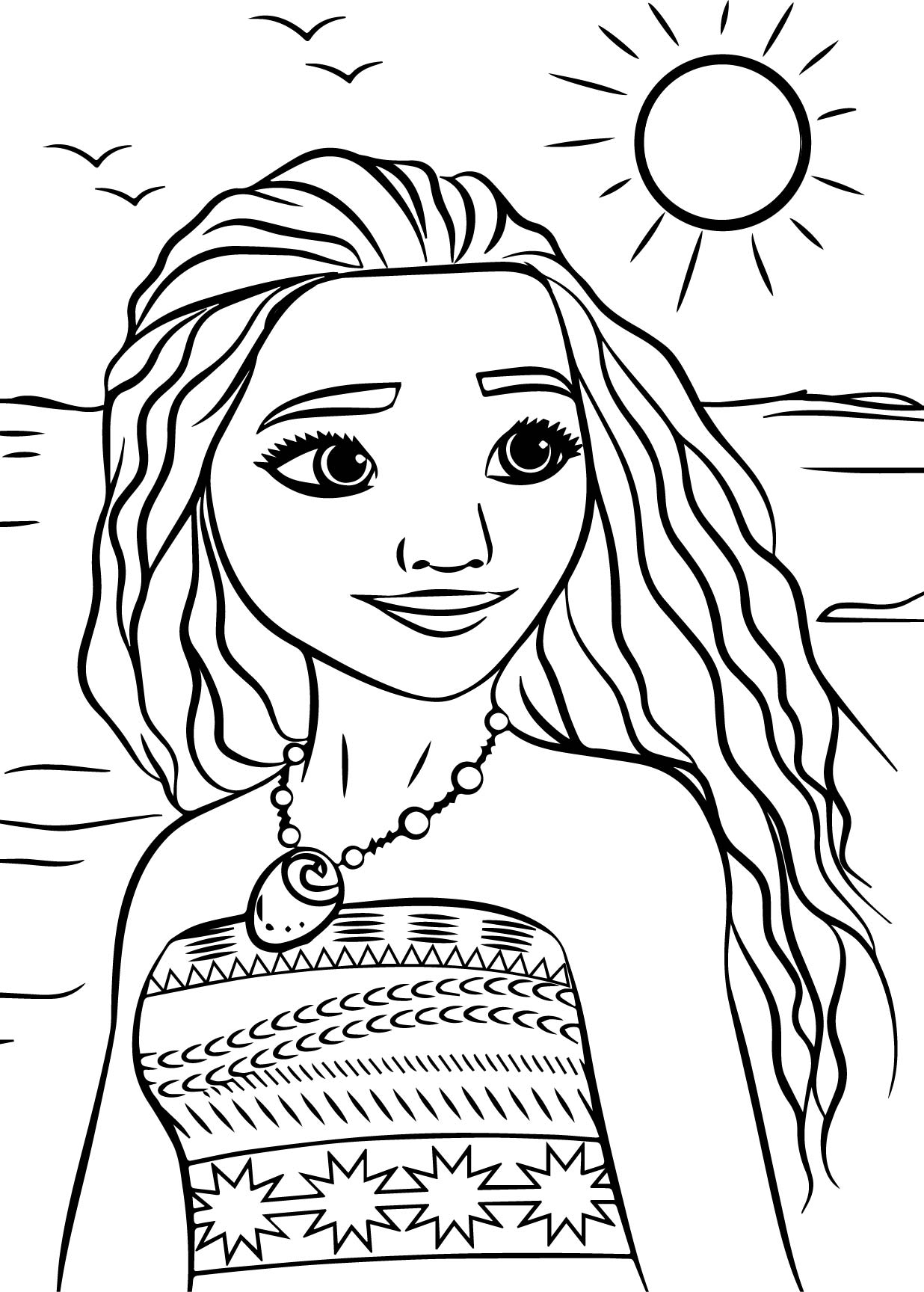 199+ Moana Coloring Pages 41