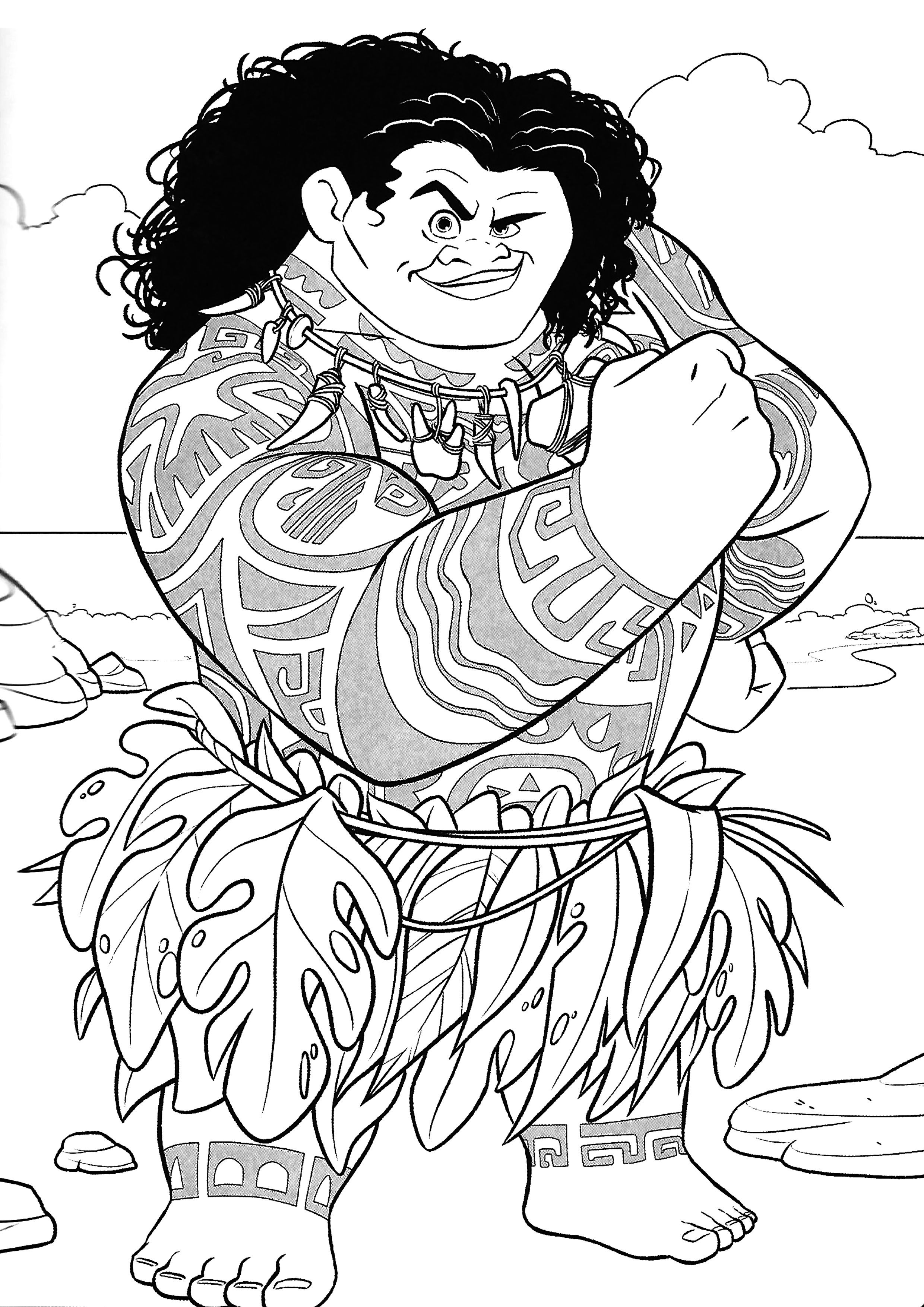 199+ Moana Coloring Pages 43