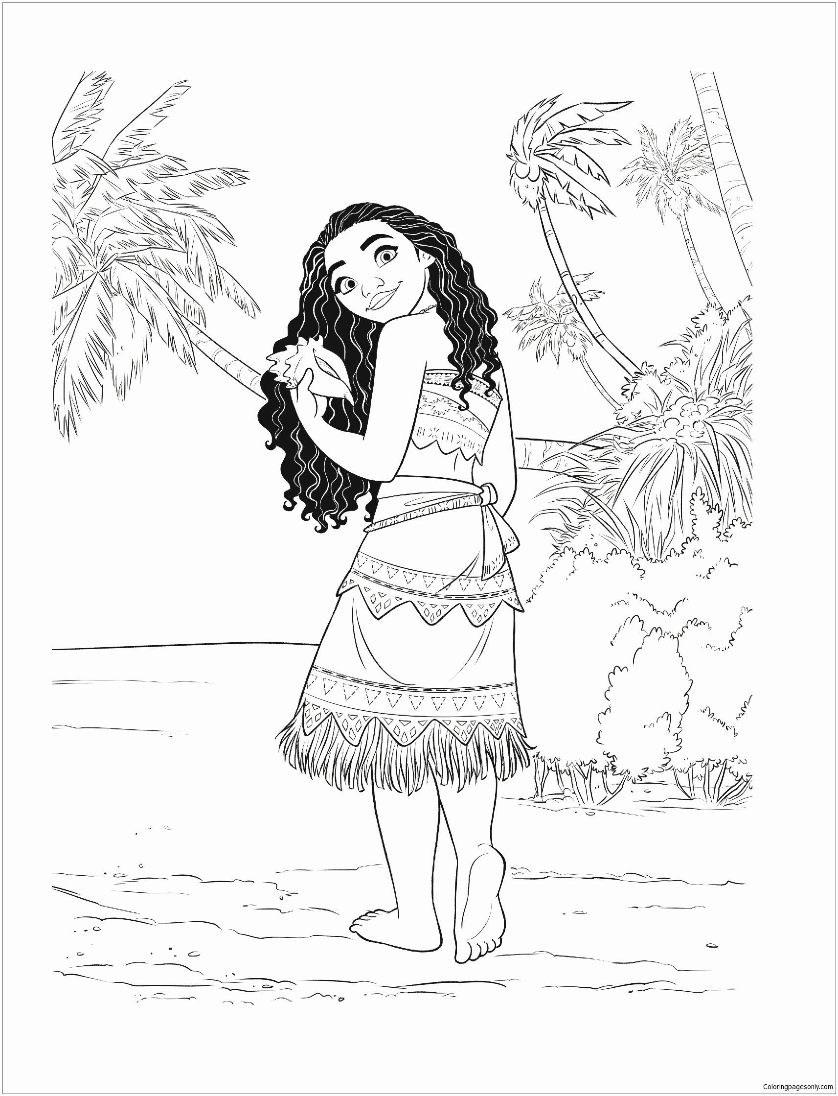 199+ Moana Coloring Pages 46