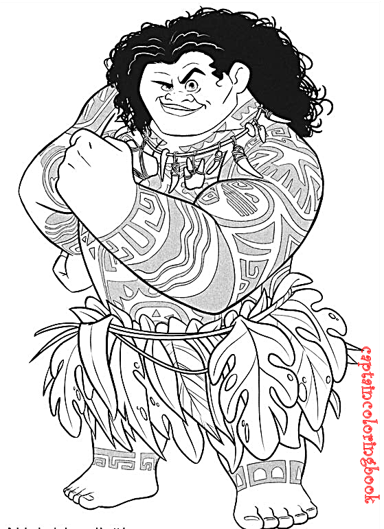 199+ Moana Coloring Pages 49