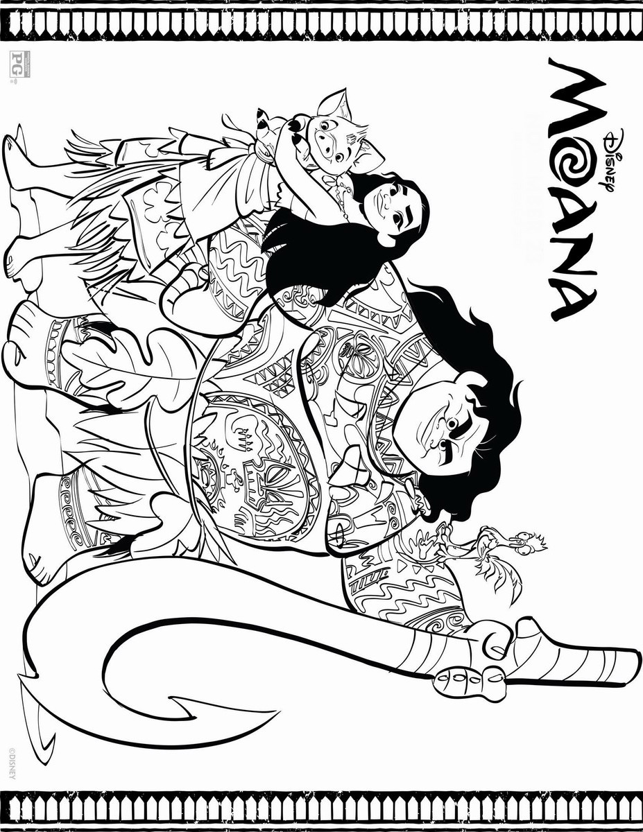 199+ Moana Coloring Pages 51