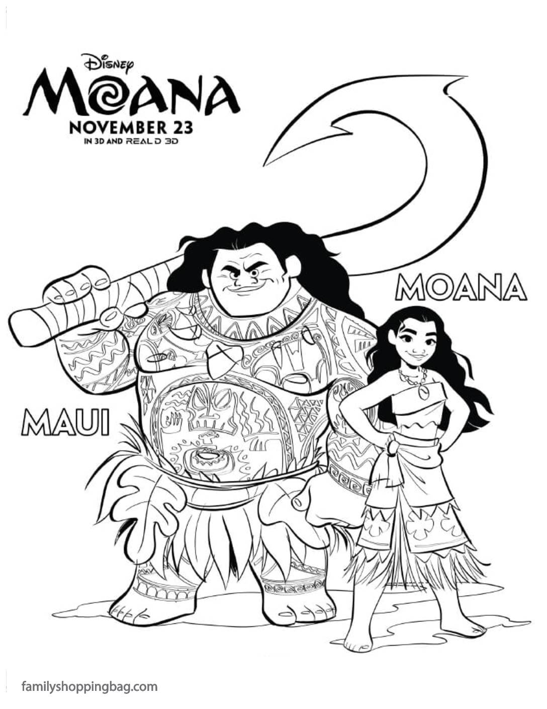 199+ Moana Coloring Pages 68