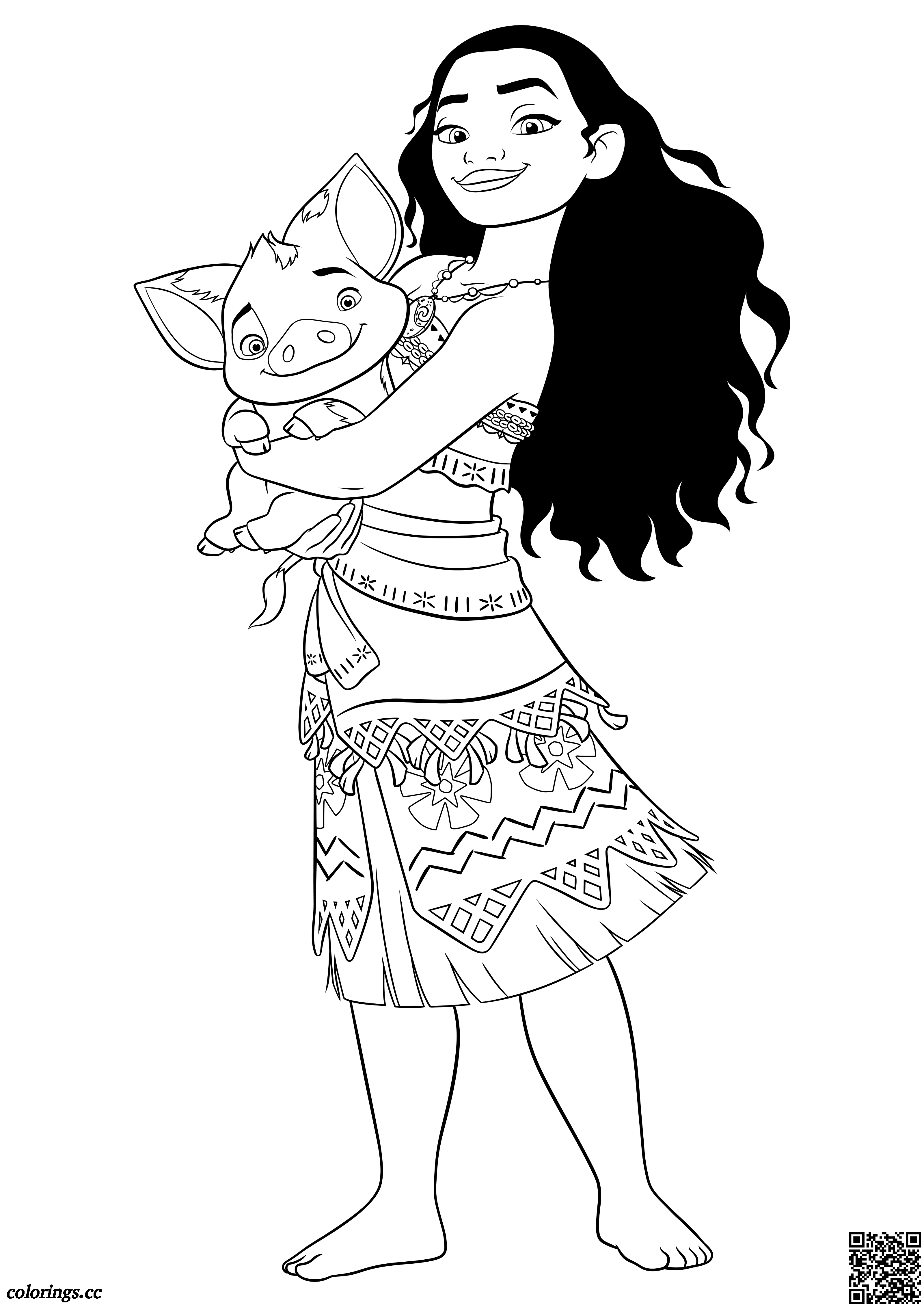 199+ Moana Coloring Pages 69