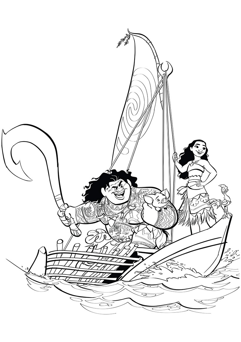 199+ Moana Coloring Pages 70