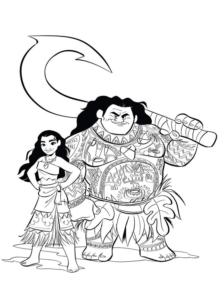 199+ Moana Coloring Pages 8