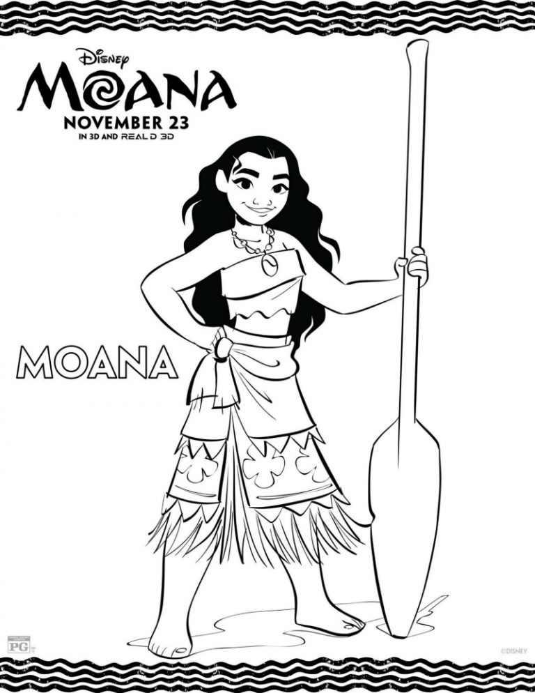 199+ Moana Coloring Pages 83