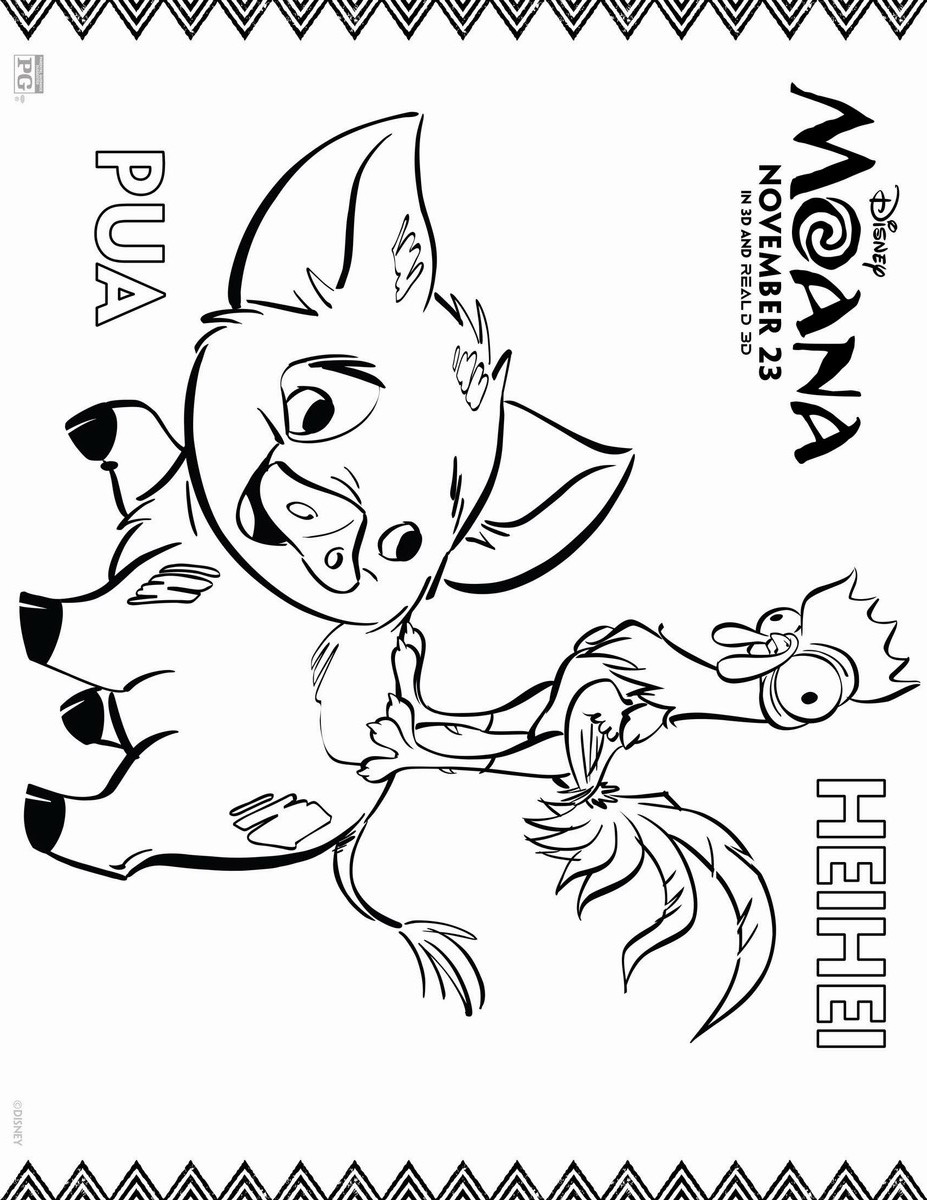 199+ Moana Coloring Pages 92