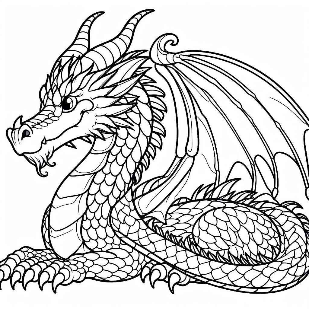 200+ Coloring Page Dragon: Fire Up Your Creativity 102